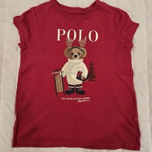 Polo by Ralph Lauren Kids Red Tee with Bear Graphic